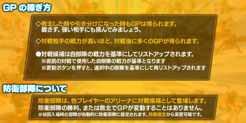 アリーナ開催!_説明2 アリーナ開催!_説明2